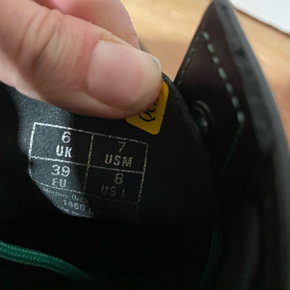 Dr. Martens 1460 Contrast Stitch Green Boots 8 - Picture 4 of 6